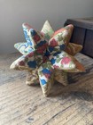 Nice  Antique Vintage Sewing Pin Cushion Art Moravian Star