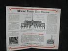 Antique Minneapolis Moline Tractor Drawn Disc Harrow Sales Brochure