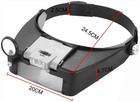 Jewelers Head Headband Magnifier Led Illuminated Visor Magnifying Glasses