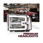 Headlight Assembly With Led Drl Bar Compatible With 2005 2006 2007 Ford F250    
