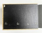 Vintage Horn Photographs Album Scrapbook Light Brown W  Black Pages  Empty