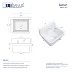 Eridanus 21   24   30  Vitreous China Laundry Sink Wall Mount Utility Sink White