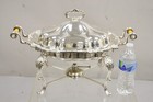 Vintage Victorian Style Silver Plated English Warmer Buffet Chaffing Dish