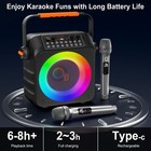 Jyx Karaoke Machine With 2 Microphone Portable Party Speaker Bluetooth Subwoofer