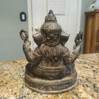 Antique Old Buddhism Bronze Ganapati Ganesh Lord Ganesha Elephant Buddha Statue