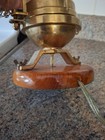 Vintage Brass Nautical Bulkhead Upcycled Table Lamp Caged Ship Light