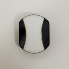 Vintage   Black white Rectangle  Buttons - 2 Ea  5 8  - By Jhb Int l - 04