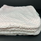Blankets   Beyond Pink And Gray Chevron Baby Blanket Zig Zag Sherpa Thick Lovey
