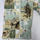 Charles Goodnight Pajamas Night Vtg Shirt One Size Cotton Flannel Western Cowboy