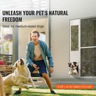 Dog Door Sliding Glass Door Adjustable Height Aluminum Frame Pet Door Panel