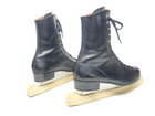 Vintage Ccm Black Leather Ice Figure Skates Men s 10