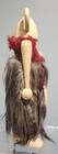 Vtg Danish Viking Figurine Teak Wood Rabbit Fur Pelt Clothing 14   As Is    Htf 