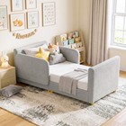 2-in-1 Children s Sofa Bed With Removable Baffle Lounger Sleeper For Kids