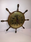 Vintage Nautical Ship Wheel Wall Clock Wooden Maritime Steering Helm 18    Decor