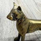 Vintage Solid Brass Boxer Dog Figurine Statue Sculpture Mcm Collectible Decor