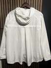 Tommy Hilfiger Men s White Hooded Windbreaker Jacket Zip Front Logo Size L