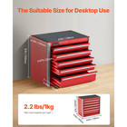 5 Drawer Metal Tool Box Portable Small Tool Chest Red Garage Storage 8 6 