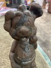 Original Rare Antique Vtg Cast Iron 7 3 4 Dog Hugging Fire Hydrant Toy Mold