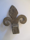 Fleur De Lis Cast Iron Metal Finial Fence Topper 4 25  High free Standing Decor