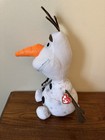 Ty Disney Frozen    Beanie Baby Olaf Plush With Snowflake Clean