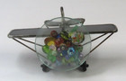 Plane Shaped Kaleidoscope Black Stained Glass Handmade