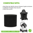 Nispira Foam Sleeve Filter For Shop-vac 9058500 90585 Typer Wet Dry Vacuum  2 Pk