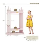 Kids Dress Up Storage With Mirror  Kids Open Hanging Armoire   Costume Pink