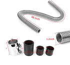 48  Stainless Steel Radiator Flexible Coolant Water Hose Kit With Caps Universal