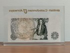 British Caledonian Airways Lucite Bank Of England One Pound Note Paperweight