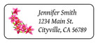 30 Personalized Pink Flowers Return Address Labels Stickers Tags