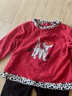 Vintage Disney 102 Dalmatians Velour Outfit Set 2 Piece Rare Puppies 4t Kids Y2k