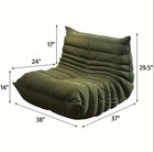 Bean Bag Chair For Adults  Memory Foam Sofa Seat  Soft Teddy Fabric  Green