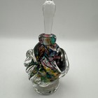 Art Glass Perfume Bottle With Stopper  Signed