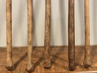 Antique Or Vintage African Tribal Handmade Spear W  Metal Tips Set Of 5