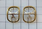 Shoe Buckles   As Brass Sold As A Pair  18th Century Reproduction