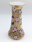 Antique Nippon Hat Pin Holder Hand Painted Gold Moriage Pink Roses Floral