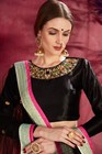 Beautiful Heavy Benglori Lehenga Choli With Black Dupatta For Functional Wear