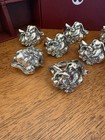 Arthur Court   Rabbit napkin Rings  8 open Box  Mint