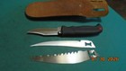 Vintage Kershw 1095 L 3 Blade Trader Kai Hunting Knife Set Japan  Nice   