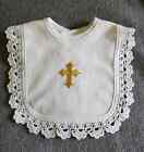 New Gift Handmade Keepsakes  christaning Baby Girl Gold Cross Bodysuit Set 3-6m