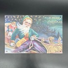 Santa Claus Wall Hanging Sign Metal Victorian Father Christmas Decor Sleigh