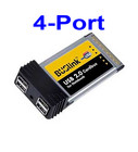 4-port Usb 2 0 A To Pcmcia Cardbus With Power Adapter  brand New 