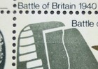 Gb 1965 Battle Of Britain 4d Non-phosphor Block With Varieties Sg 673pc   676pc