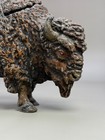 Antique Circa 1900 Cast Iron Bison Ink Well 8  X 6 3 4  Marked Dram 8 Fabulous 