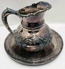 Antique Simpson Hall Miller Co  Quadruple Plated Water Pitcher And R b Tray 