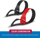 Velcro Cable Ties 100pcs Hook   Loop Wire Straps Reusable Cord Organizer 8 In