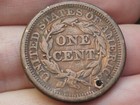 1850 Braided Hair Large Cent Penny- Vf xf Details