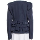 Nwt Marni  Italy Navy Blue Ruffle Peplum Blazer Jacket