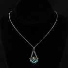 Vtg Sterling Silver Navajo Signed Pn Turquoise Sunface Pendant 18  Necklace - 4g
