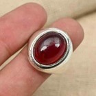 Garnet Gemstone Men s Ring 925 Sterling Silver Classic Ring All Size  D35